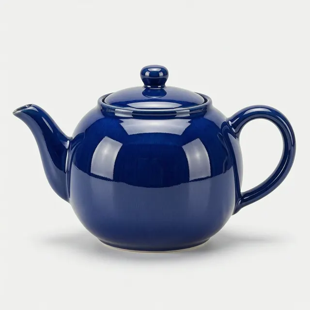钴蓝色圆腹茶壶商品基准图