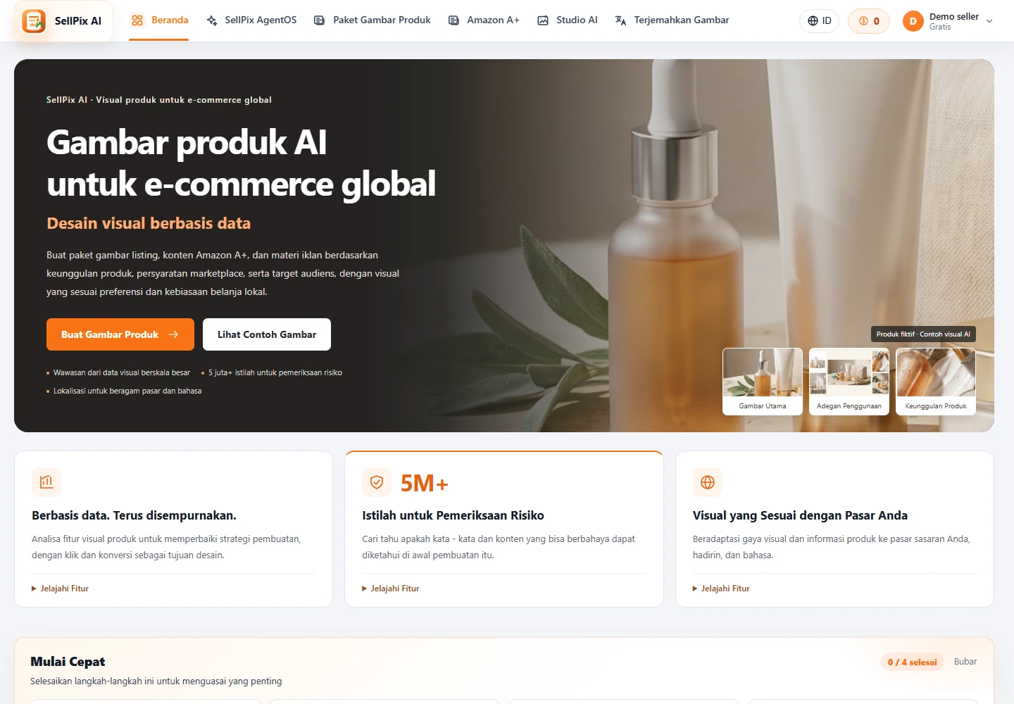 SellPix halaman rumah fitur entry cuplikan layar