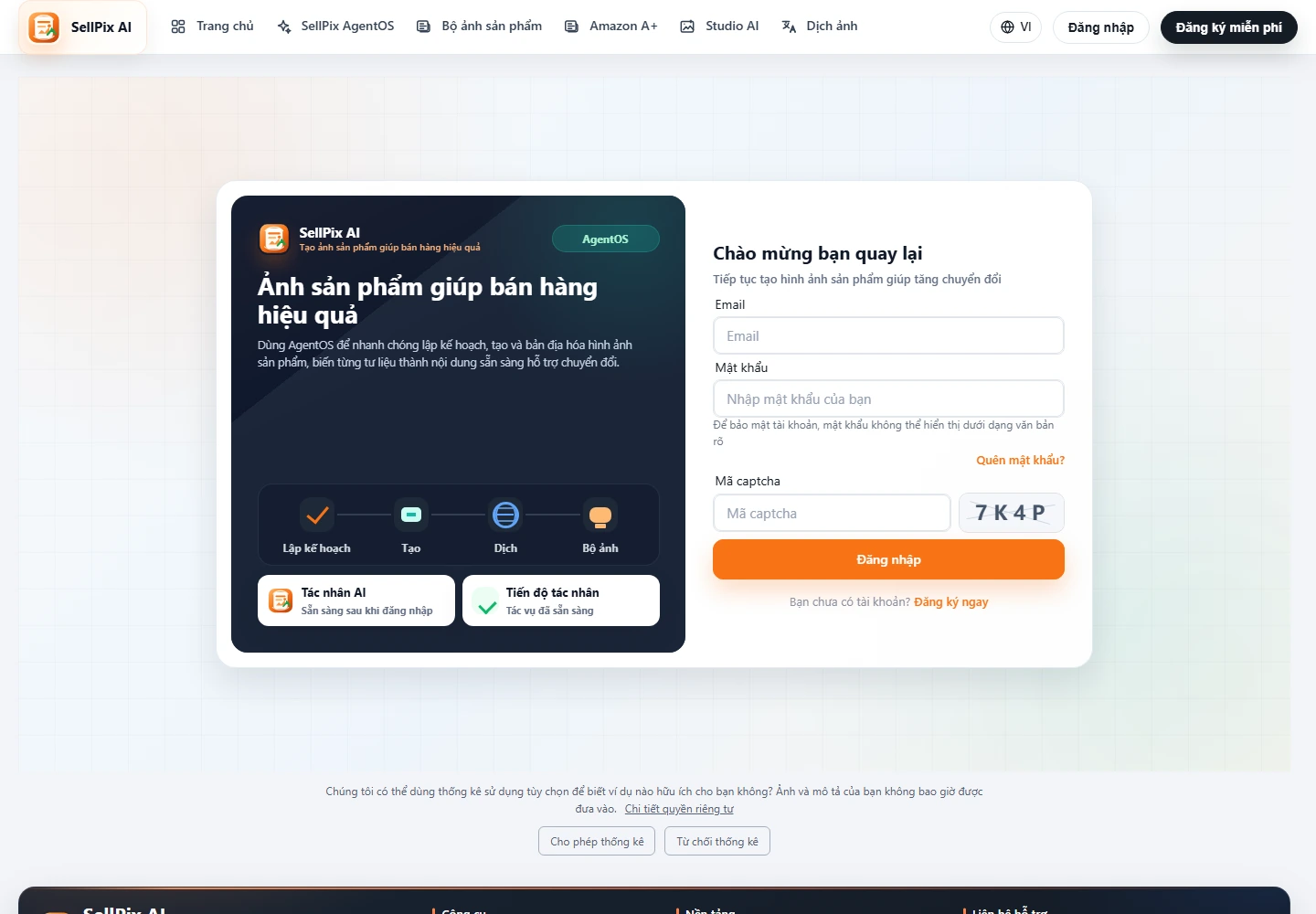 SellPix Hình chụp trong trang và mục nhập tài khoản
