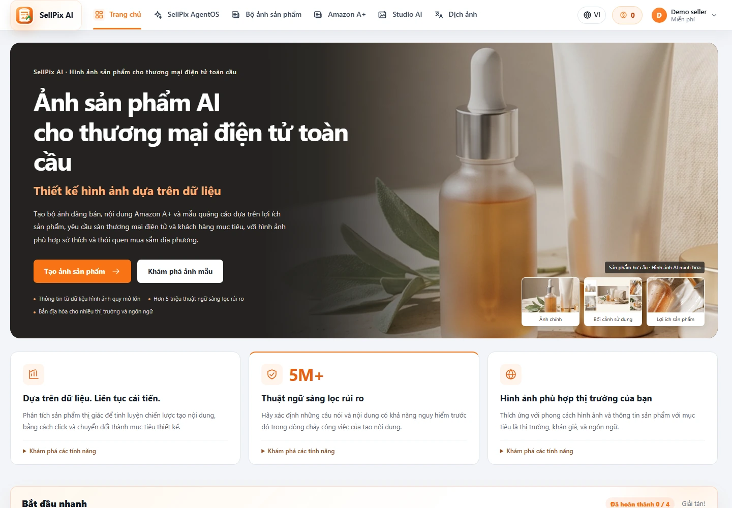 SellPix tính năng nhập vào trang cá nhân